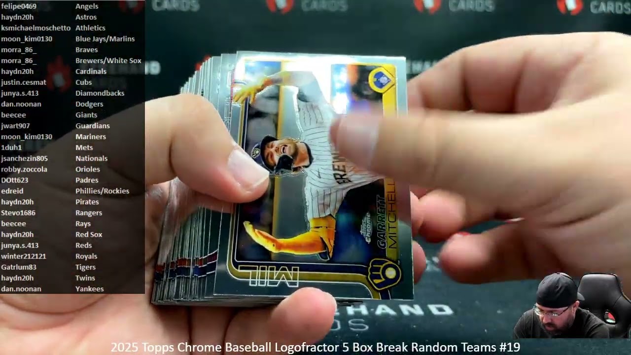 18.03.2026 2025 Topps Chrome Baseball Logofractor 5 Box Break Random Teams #19