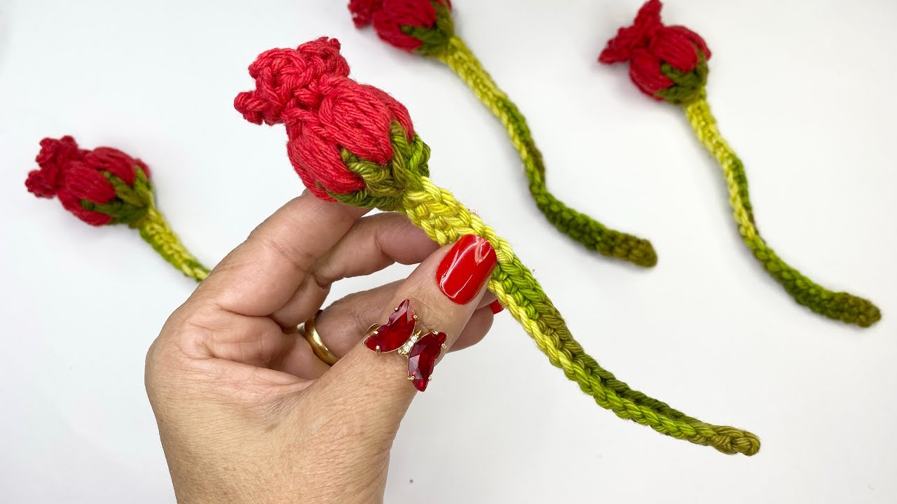 BOTÕES DE ROSAS PARA APLICAÇÕES EM CROCHÊ passo a passo @PitchulaCroche #crochet #crocheting