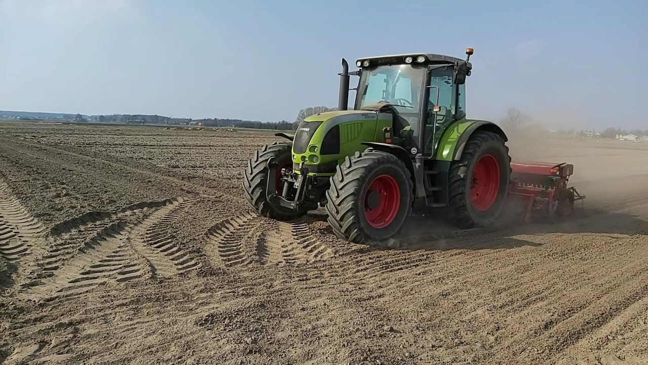 Siew Jęczmienia 2021.Claas Ares 697 ATZ