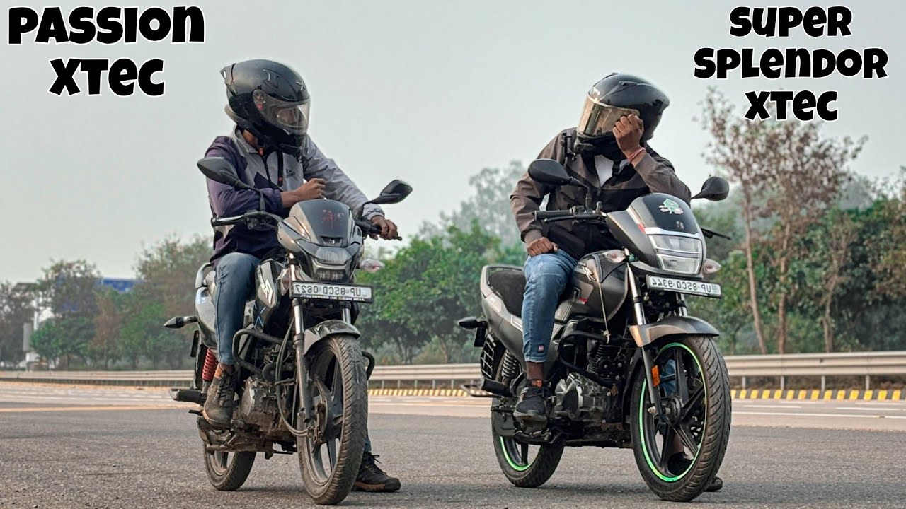 Hero Super Splendor Xtec vs Hero Passion Xtec || DRAG RACE