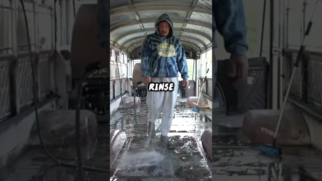 How To Treat And Seal Your Rusty Skoolie Floor with POR-15 #shorts #skoolie #skoolieconversion