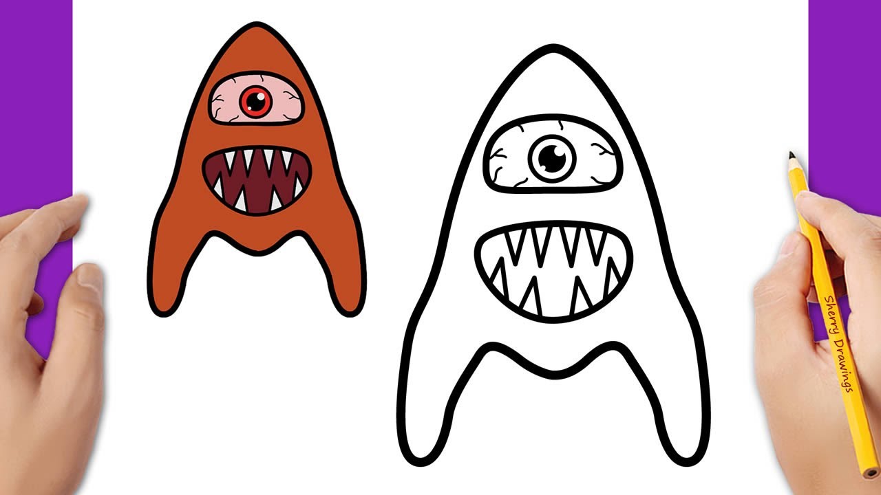 HOW TO DRAW A MONSTER ALPHABET LORE LETTER A