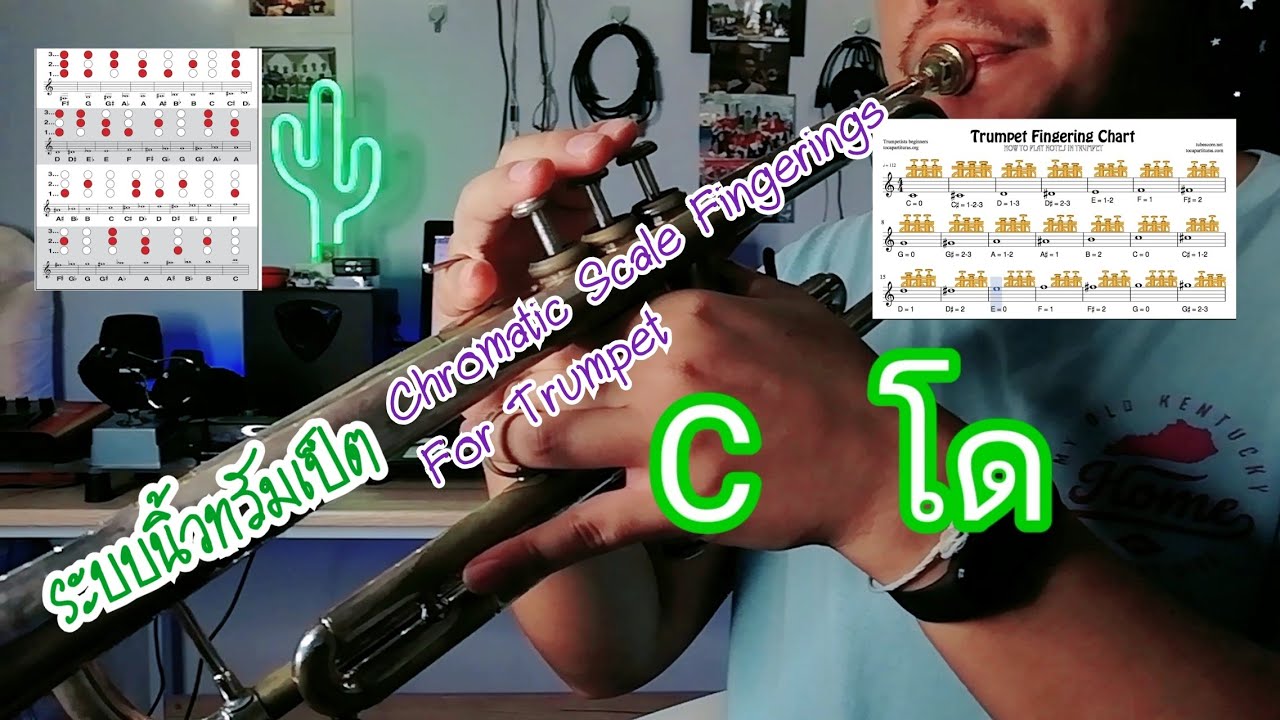 ระบบนิ้วทรัมเป็ต​ Chromatic Scale​ Fingerings​ For​ Trumpet​
