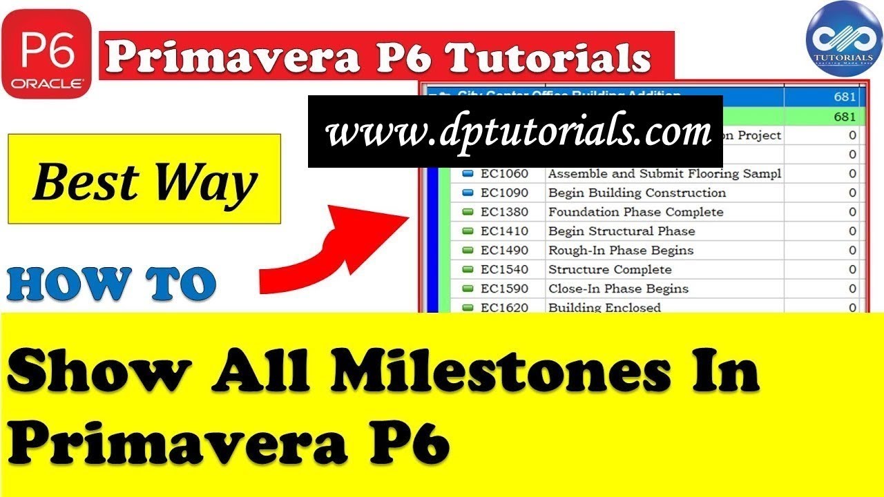 Best Way To Show All Your Milestones In Primavera P6 || Easy To Focus Milestones In Schedule