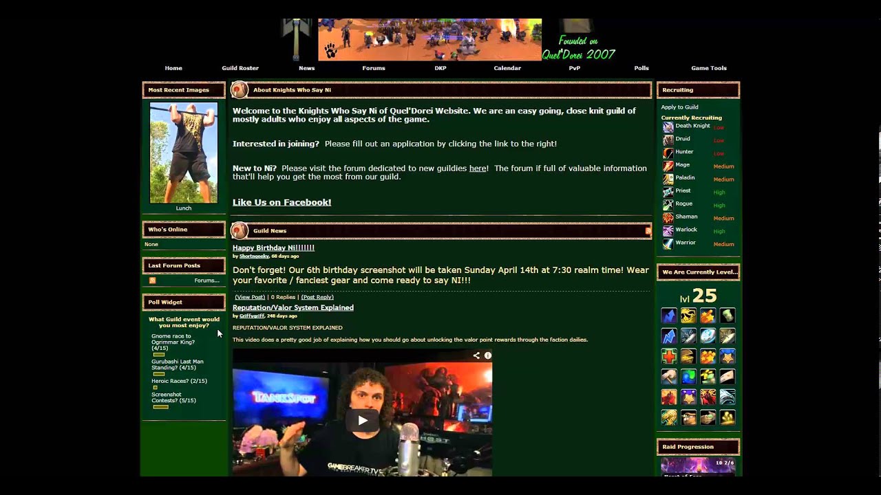 Kurn's Guild Spotlight #12: Knights Who Say Ni