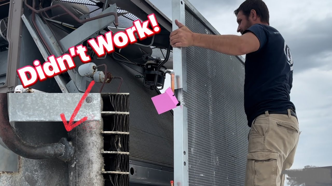 FAILED Repair Turns Into Replacing Condenser Coil On 10 Ton York RTU!