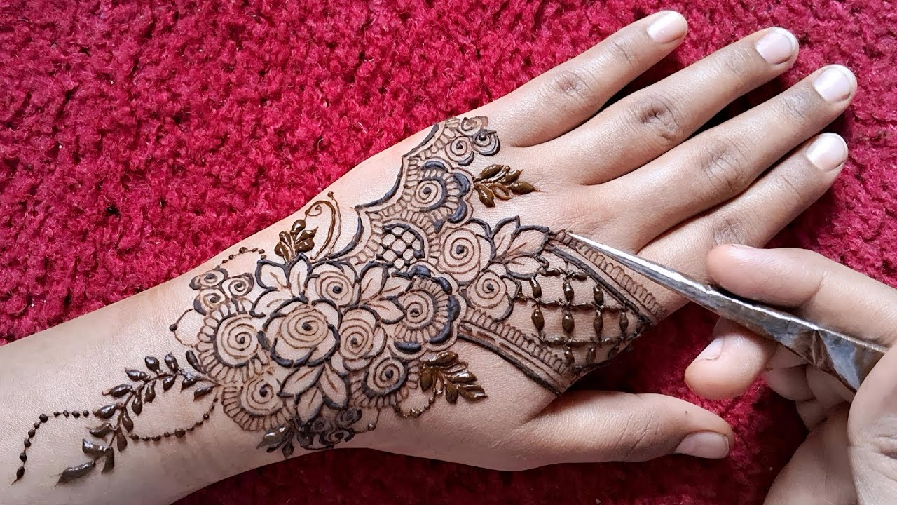Stylish back hand mehndi designs | Mehndi designs back side | Mehandi ka design simple