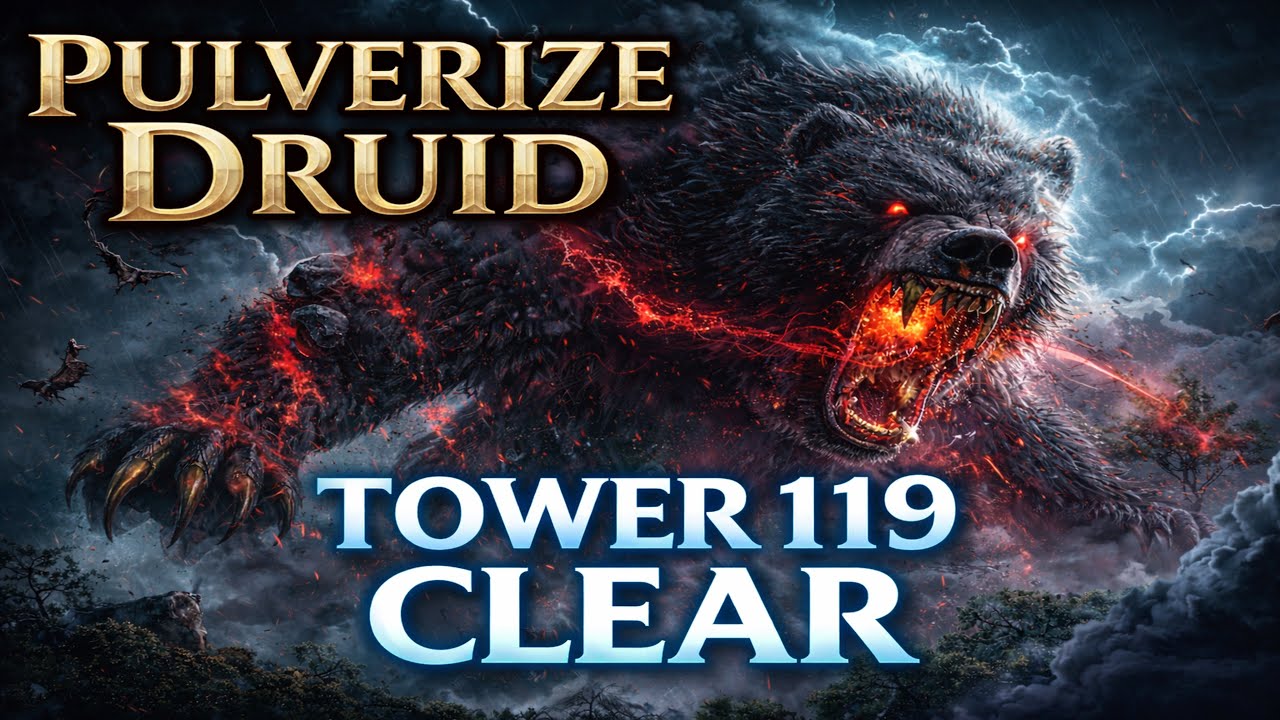 Diablo 4 Season 11 Pulverize Druid Tower 119 Clear | Top Endgame Build