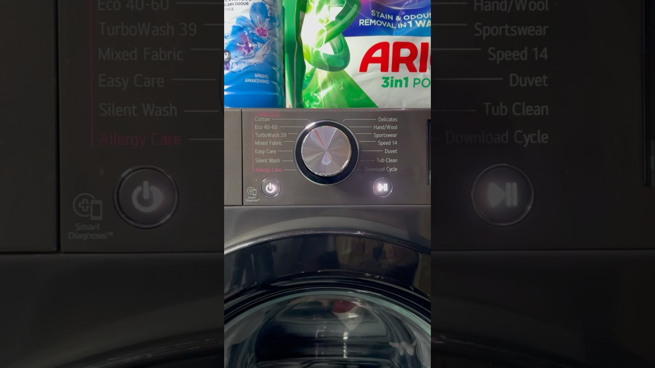 Pranie ASMR z LG i Ariel | Pranie bawełny w 30&deg;C #pranie #asmr #lg