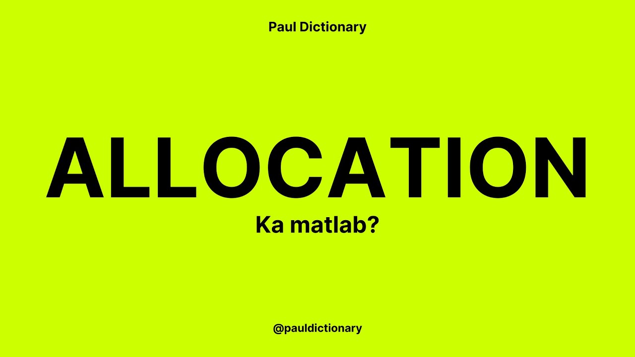 allocation Meaning in Hindi | Meaning of allocation | allocation ka matlab? | allocation क्या है?