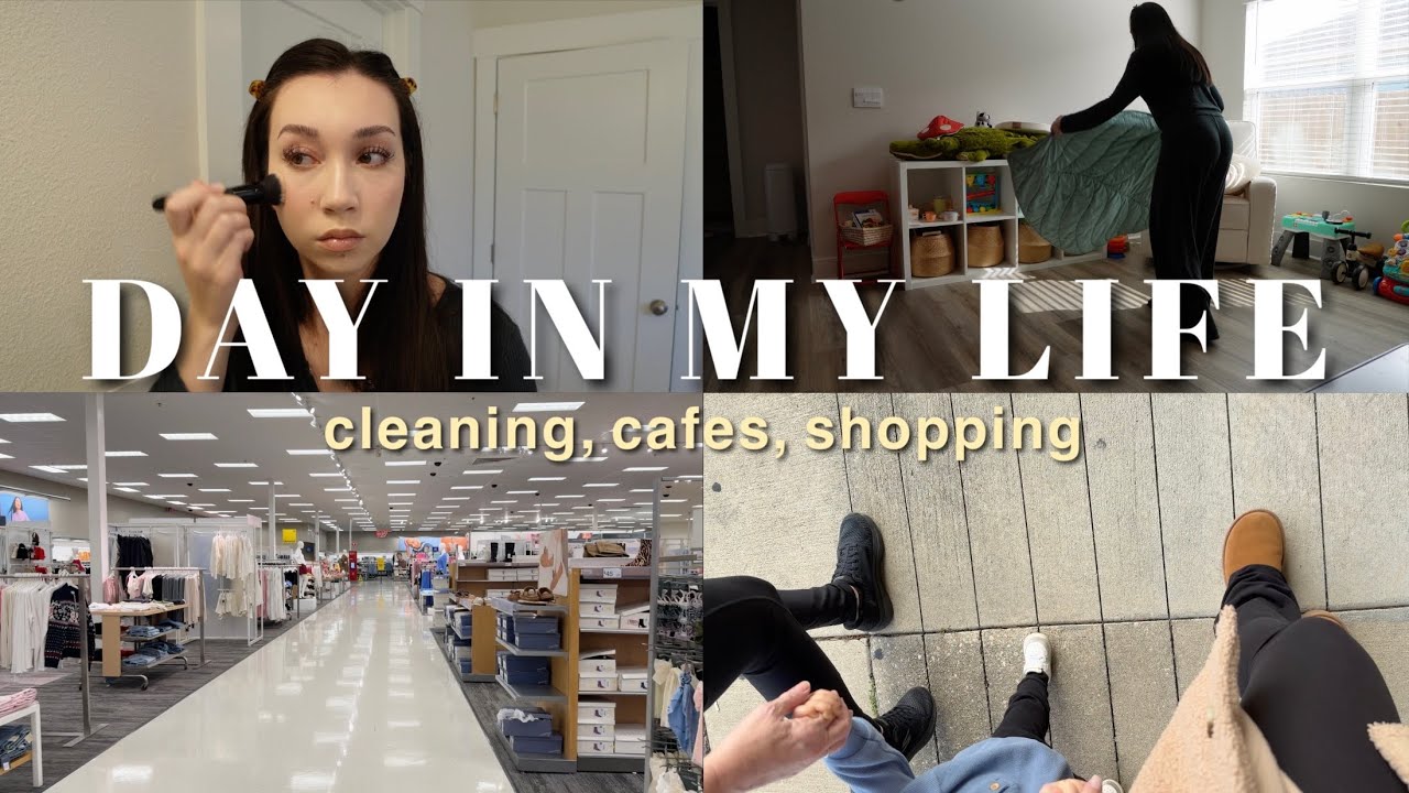 Realistic Day In the Life as a Mom ⎮ Cozy Saturday, Cleaning, Cafes, Shopping