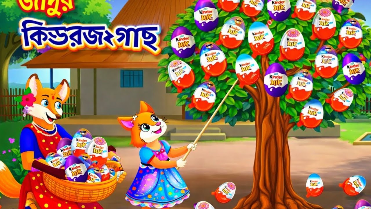 জাদুর কিন্ডার জয় গাছ | Fox cartoon | Rupkothar golpo | Bangla cartoon | Cartoon video