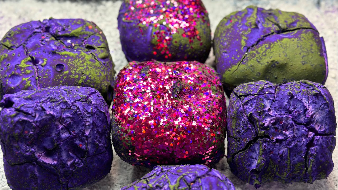 Purple Pasted Blocks from The Paste Master 😝🤦🏾‍♀️💜🦄💟☯️👩‍🎤 | Gym Chalk ASMR
