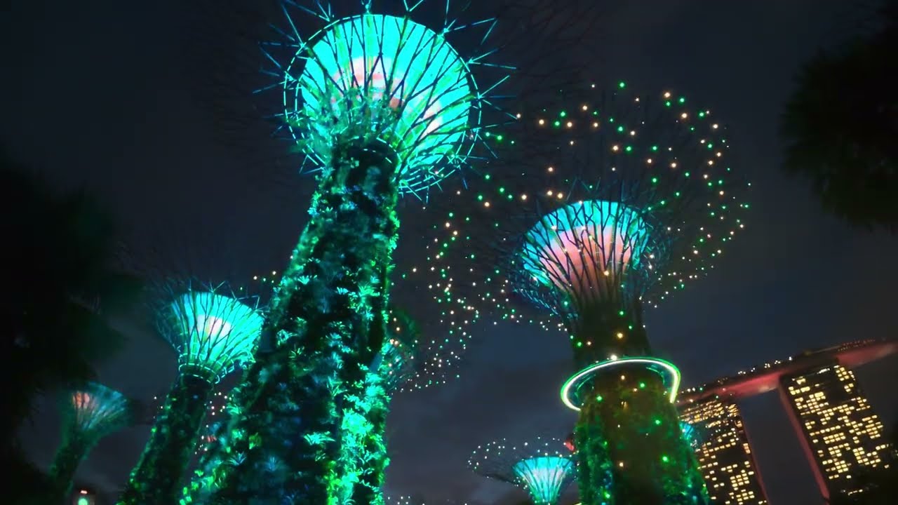 Light show Garden by the bay in Singapore 🇸🇬