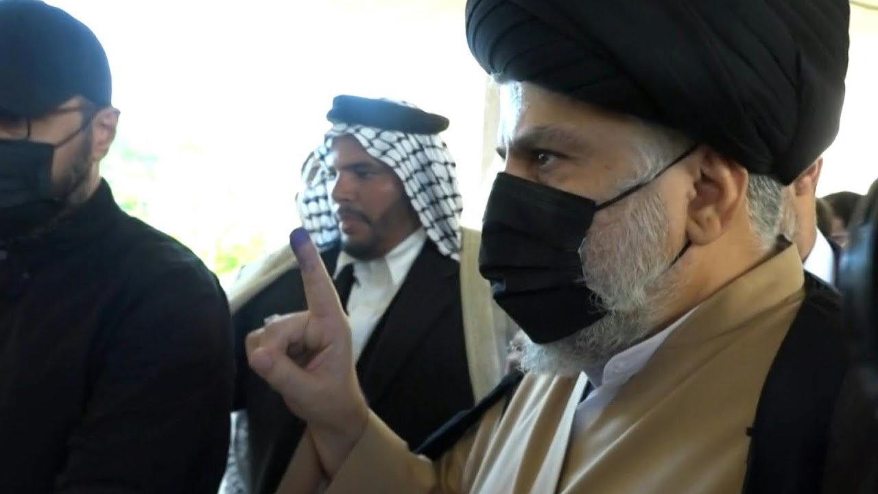 Iraqi Shiite cleric Moqtada al-Sadr casts his ballot as polls open in Najaf | AFP