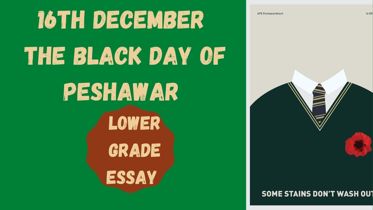 16 DECEMBER ,THE BLACK DAY OF PESHAWAR ~APS ATTACK ~English essay