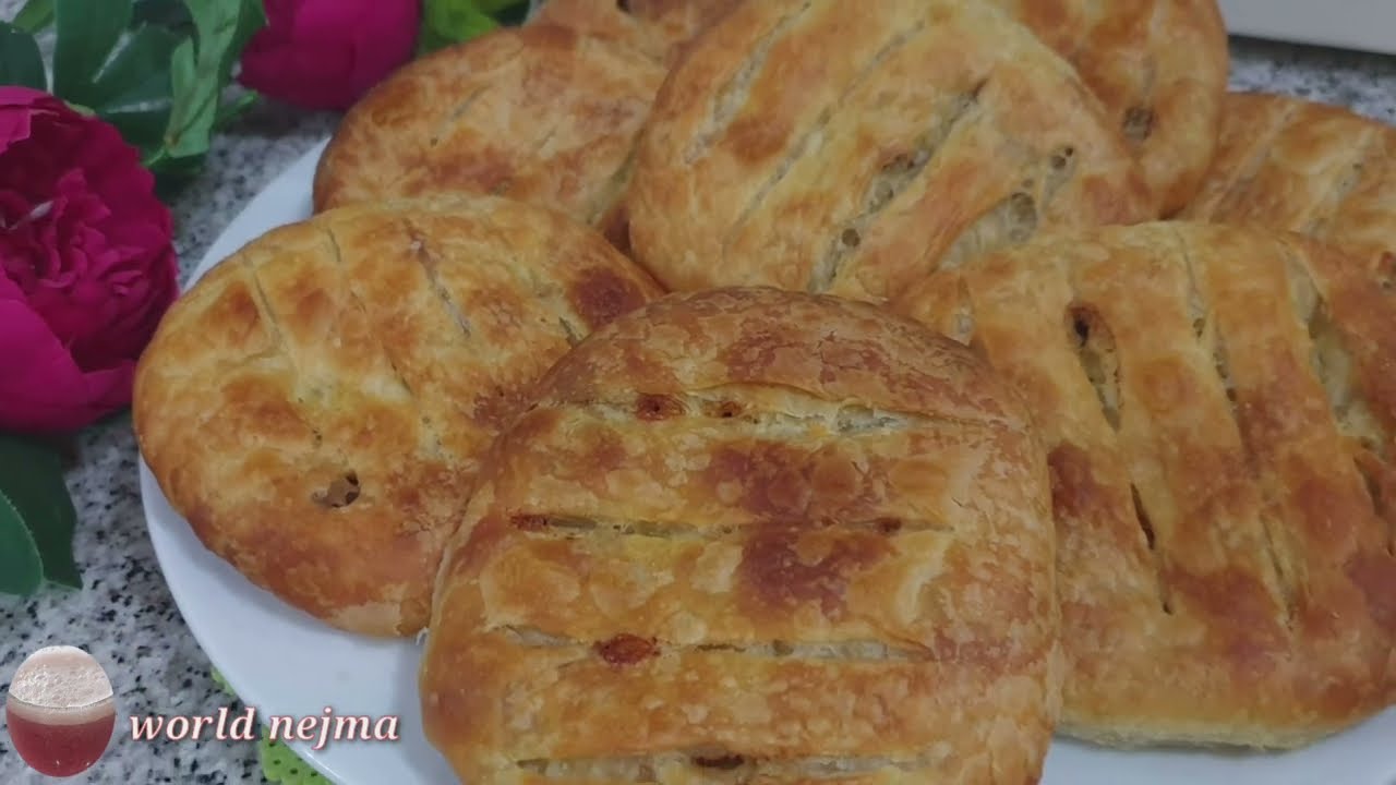 Вкуснейший арабский хлеб с начинкой, слоеный и хрустящий!  Быстрый и простой рецепт
