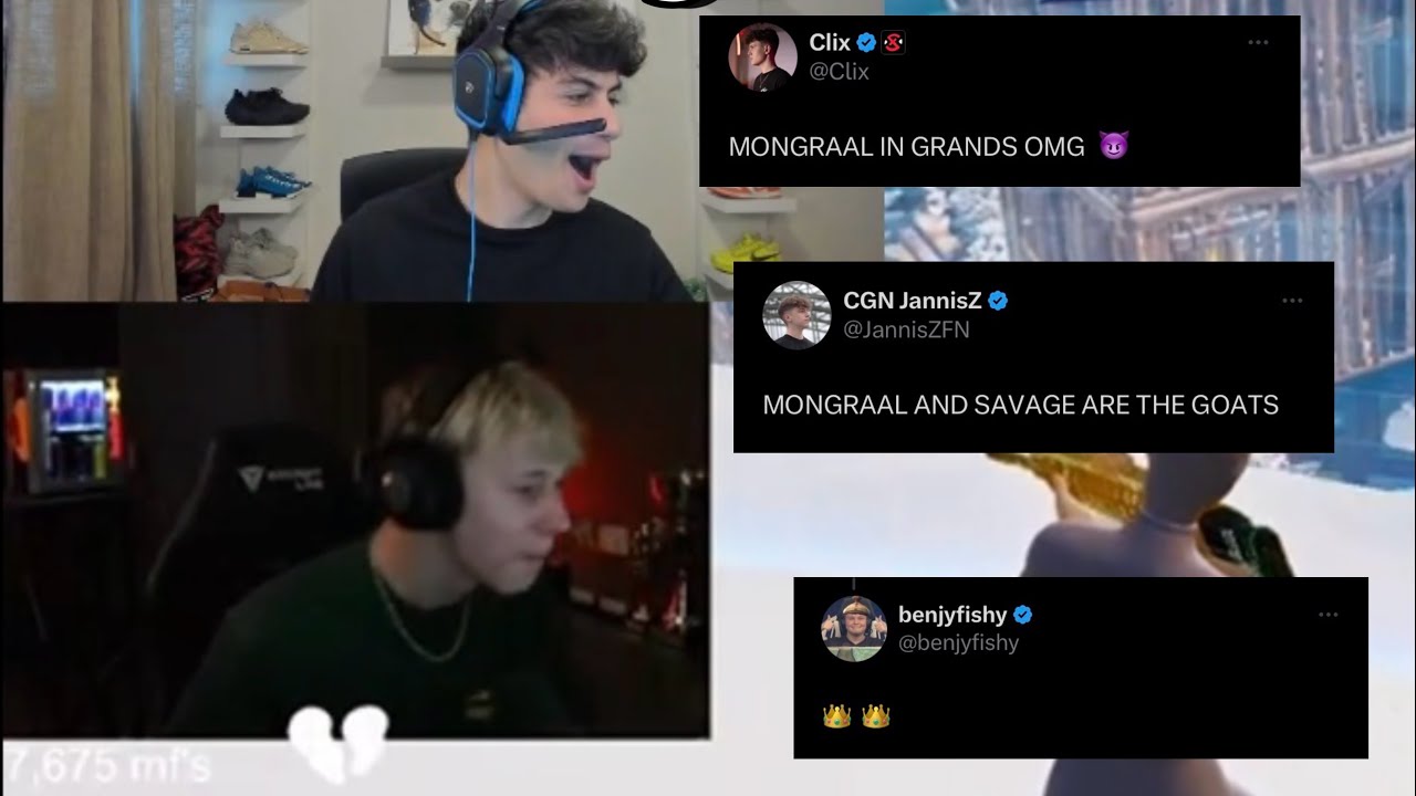 Streamers And Pros REACT To Mongraal And Savage Qualifying For GRAND FINALS!
