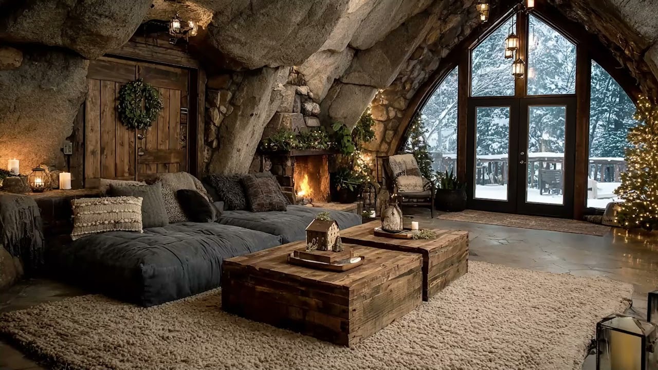 Warm  Fireplace 🔥 Soothing Instrumental  Music 🎄 Relaxing Holiday Ambience 2026