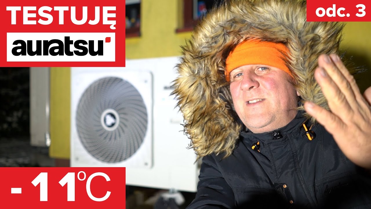 Ile prądu zużywa pompa ciepła? Pompa ciepła AURATSU 16kW i mr&oacute;z -11st.C  TEST AURATSU odc.3