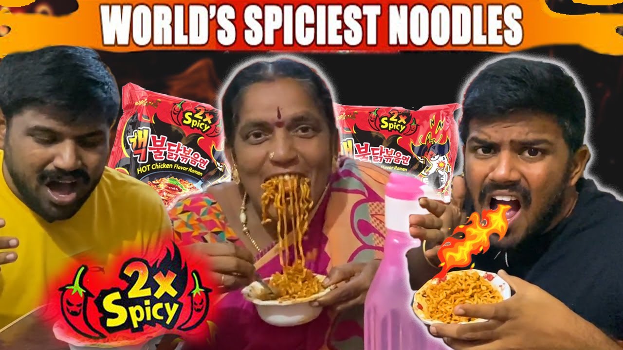 EXTREAM Spicy 🌶 இவ்வளவு காரமா சாப்பிட்டதே இல்லை 🥵 Spiciest Noodles Challenge || Amma Kai Pakkuvam