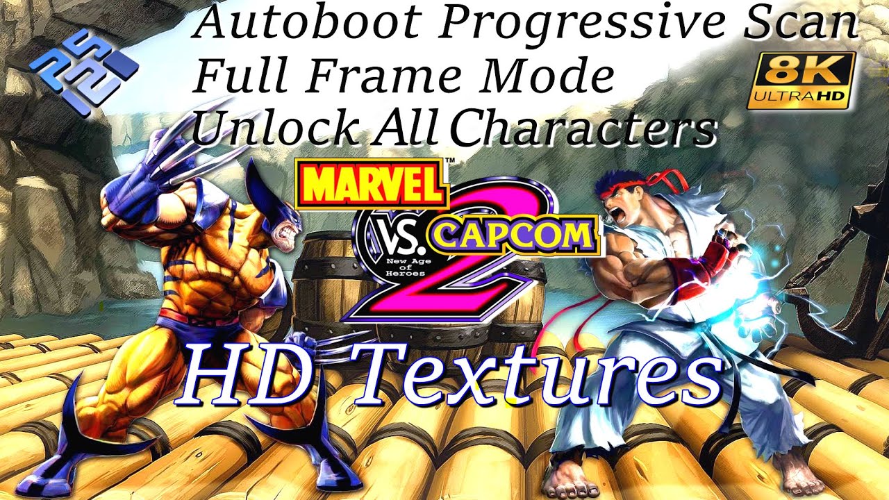 MARVEL vs CAPCOM 2 (New Age Of Heroes) 8K PCSX2 HD Textures PS2 PC Full Frame Patch