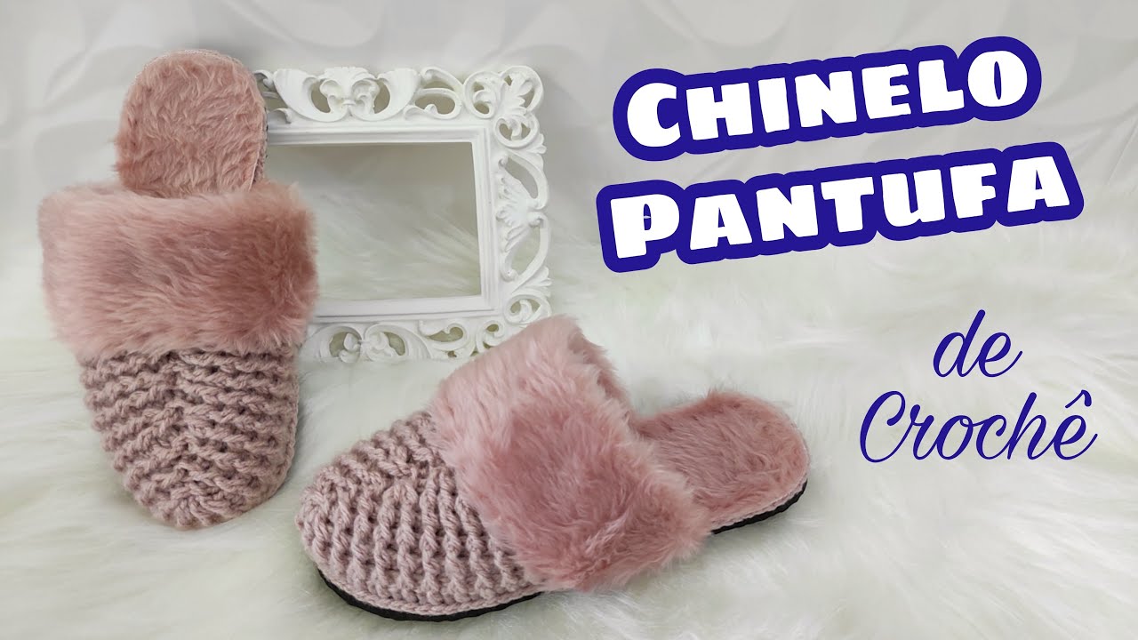 Chinelo Pantufa de Crochê | Ana Alves