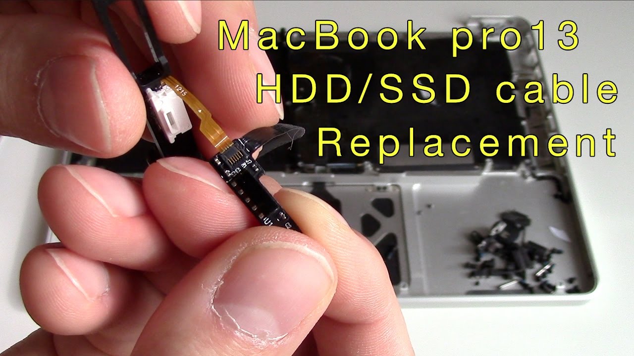 Дешевле самому: MacBook Pro 13 HDD/sdd cable replacement/Замена кабеля жесткого диска МакБук про 13