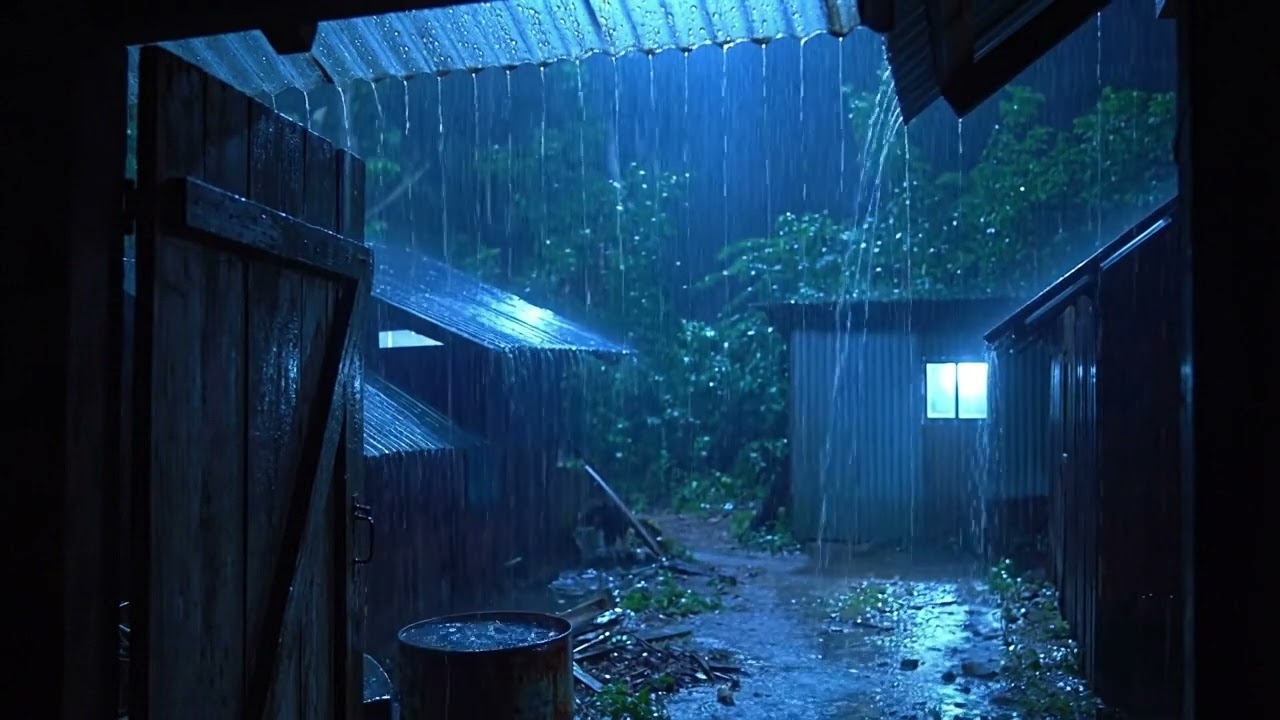 Sleep Faster Tonight 😴🌙 Heavy Rain ASMR for Stress-Free Nights