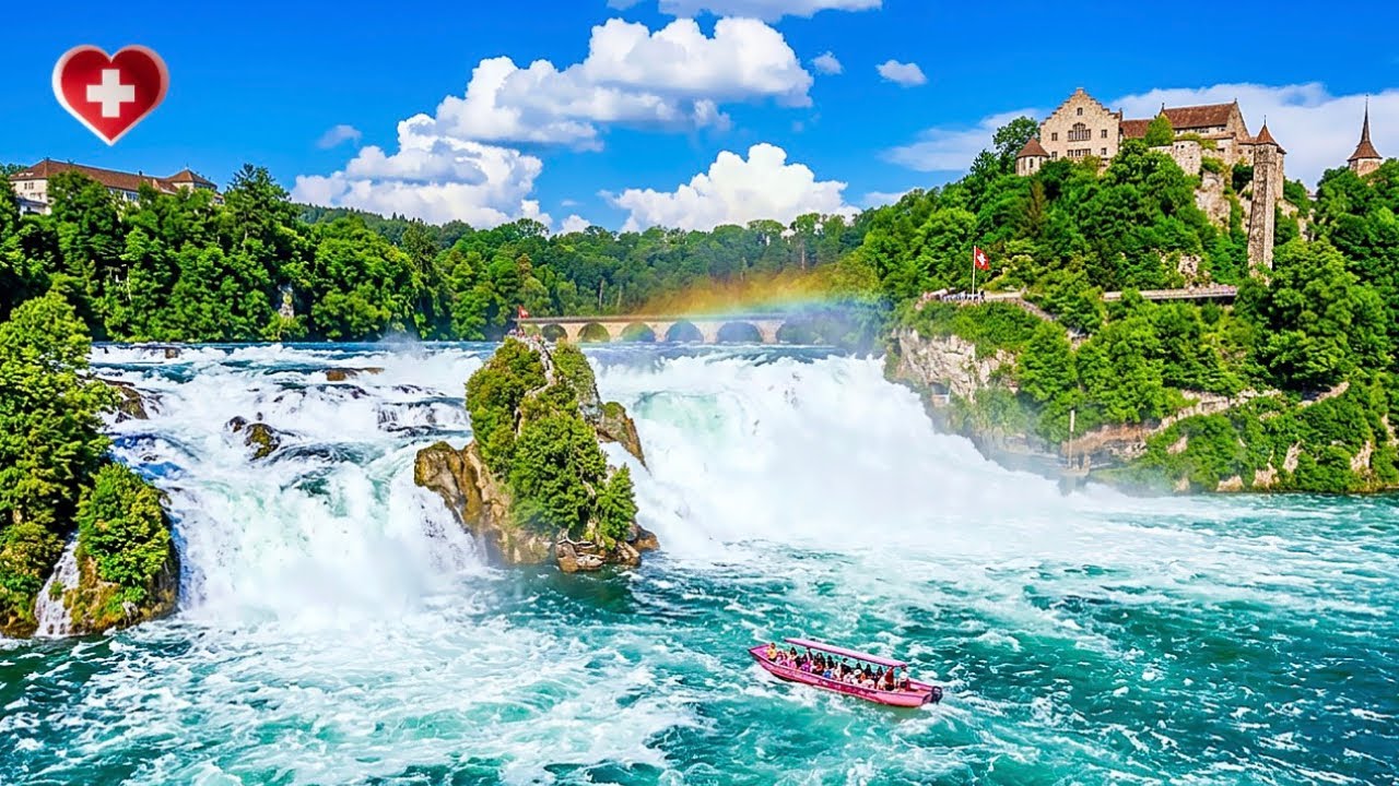 Switzerland 🇨🇭 Rhine Falls 🌊 A Breathtaking Boat Tour of Europe's Largest Waterfall [4K]