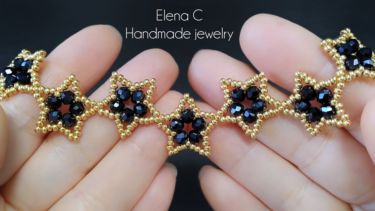 Beaded Bracelet Tutorial Beautiful Jewelry HandMade Красивый Браслет из бисера и бусин своими руками