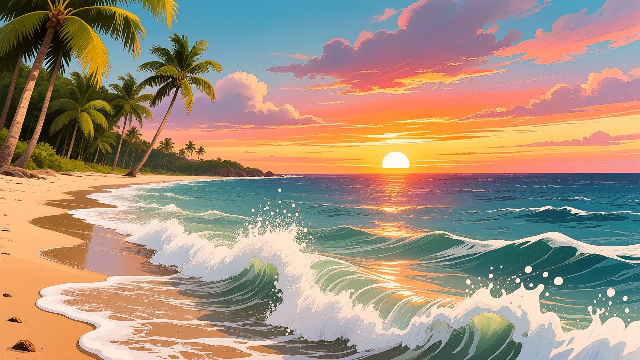 Sunset Beach Lofi Radio 🌅🏖️ | Chill Summer Beats to Relax & Study