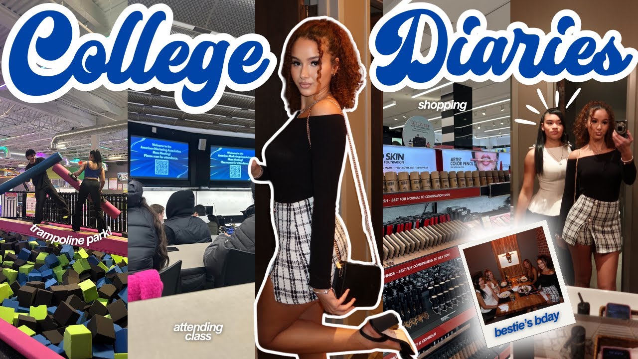 a REALISTIC college week in my life ✨ | bestie's bday, trampoline park, uni classes, baking + more!