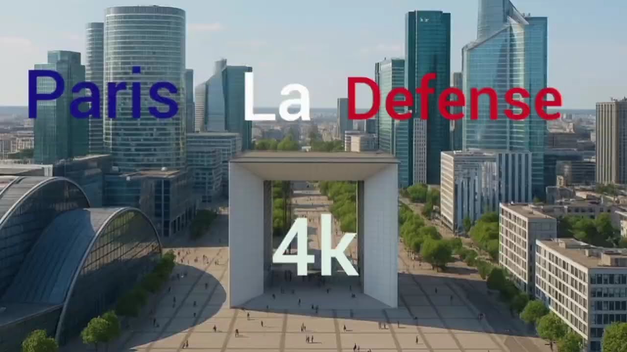 Paris – La Défense in 4K | Stunning 2025 Aerial View 🇫🇷