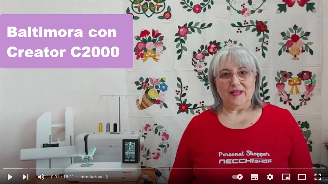 Tutorial Blocco Baltimora con la Necchi Creator C2000 🌺