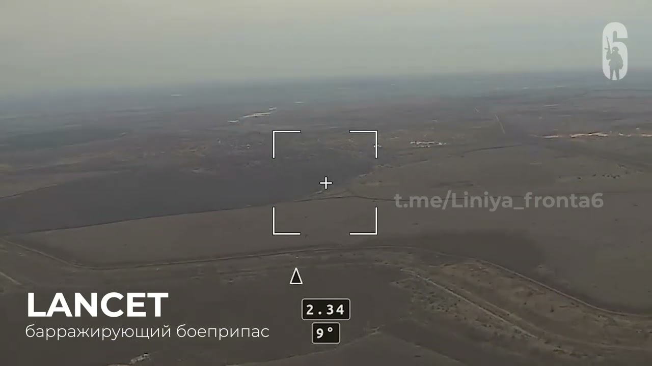 1377 Lancet drone damaged enemy engineering vehicle IMR-2