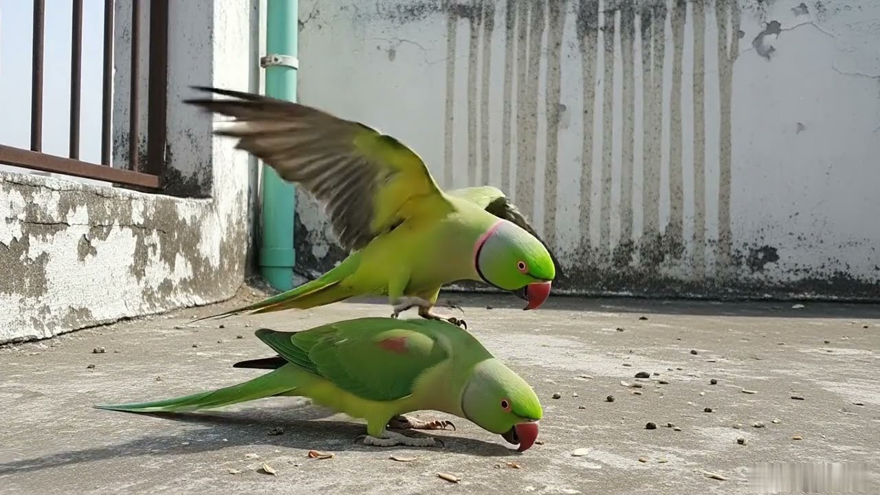 Indian Parrot Greet African Grey | Real Talking Parrot Interaction
