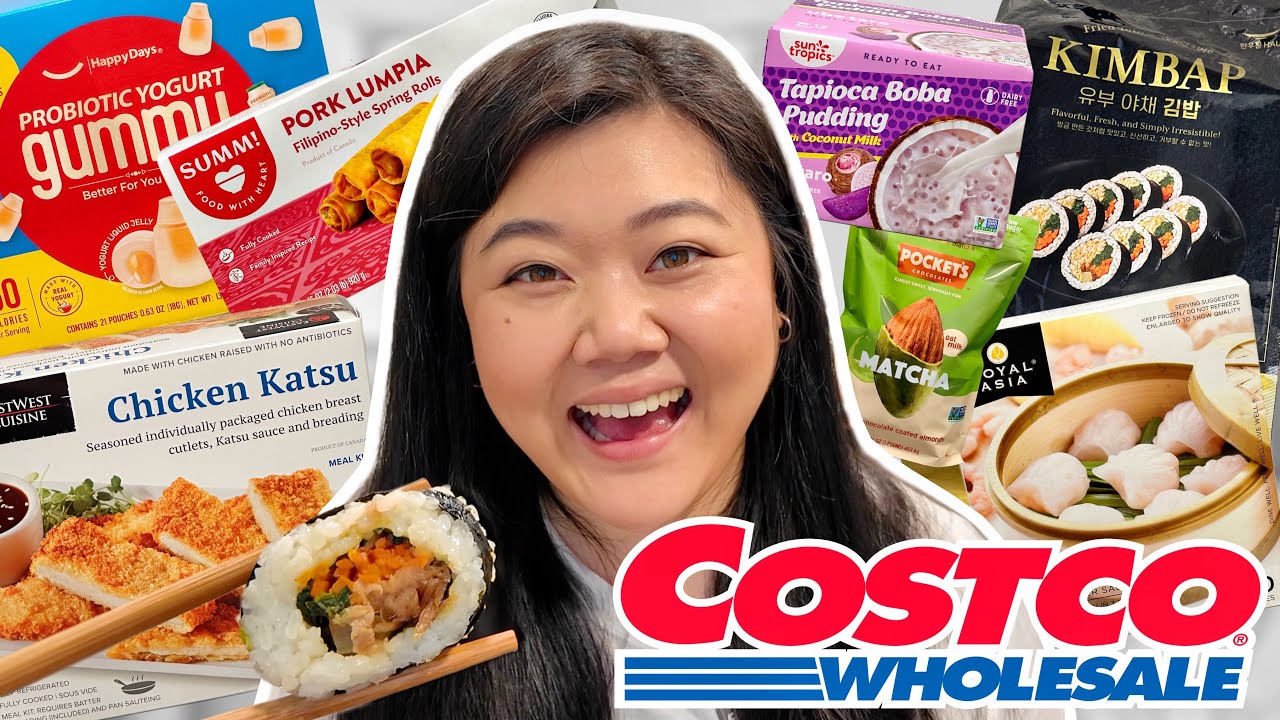 Trying NEW ASIAN FOOD at COSTCO 2024 Part 2! (kimbap, sago, chicken katsu, viet coffee, lumpia)