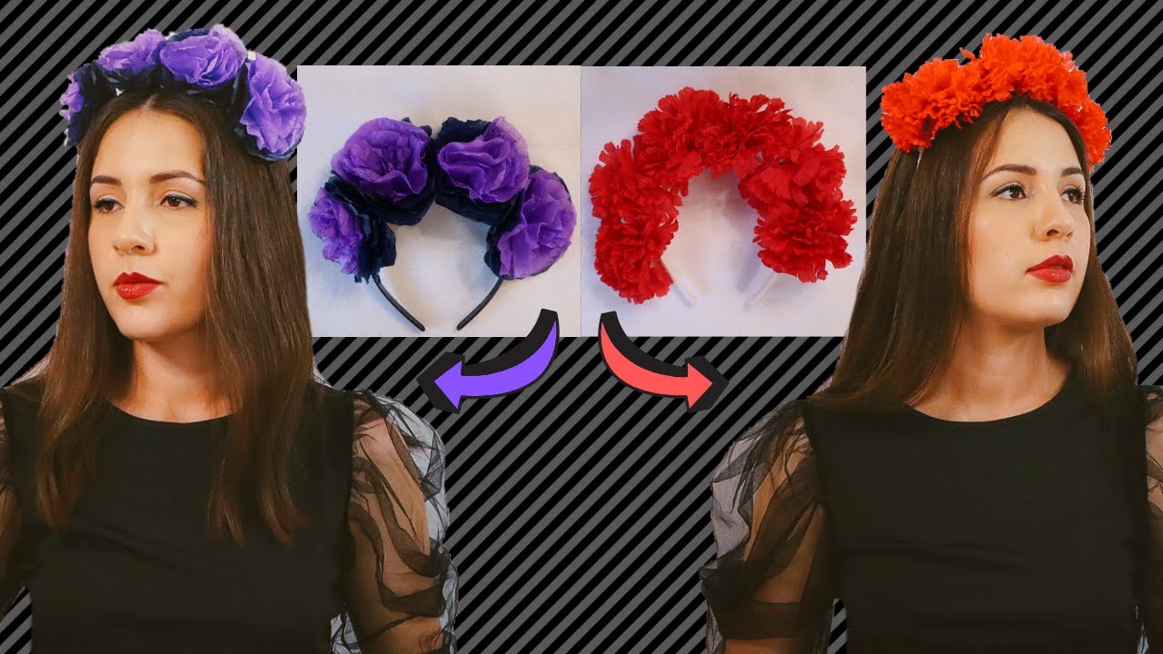 ​Diadema de flores para disfraz de catrina | Halloween - Día de muertos