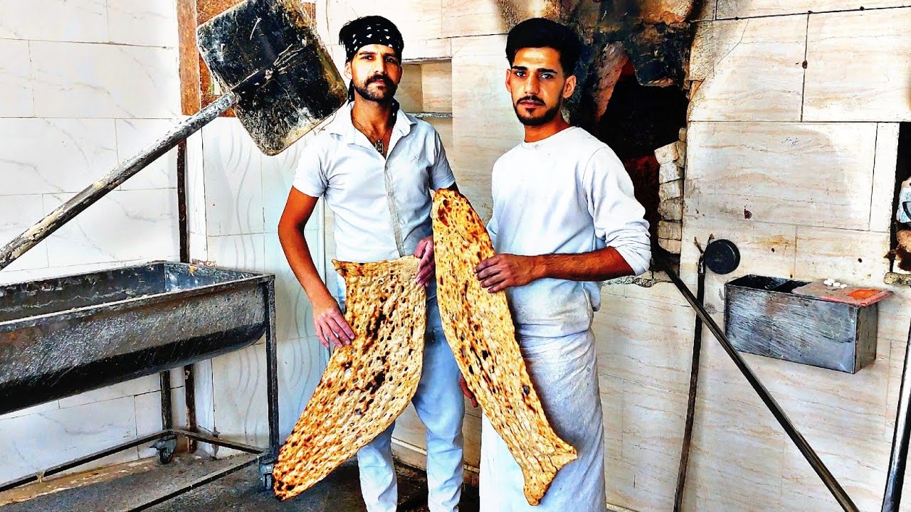 Real bakery with traditional Sangak bread: Traditional Sangak bread