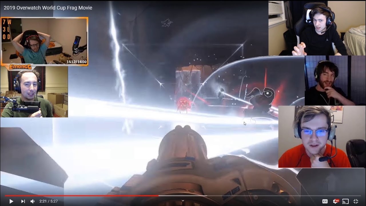 Overwatch Streamers react to OWWC FRAG MOVIE (Harbleu, Sideshow, Super, KarQ, Fran, Emongg)