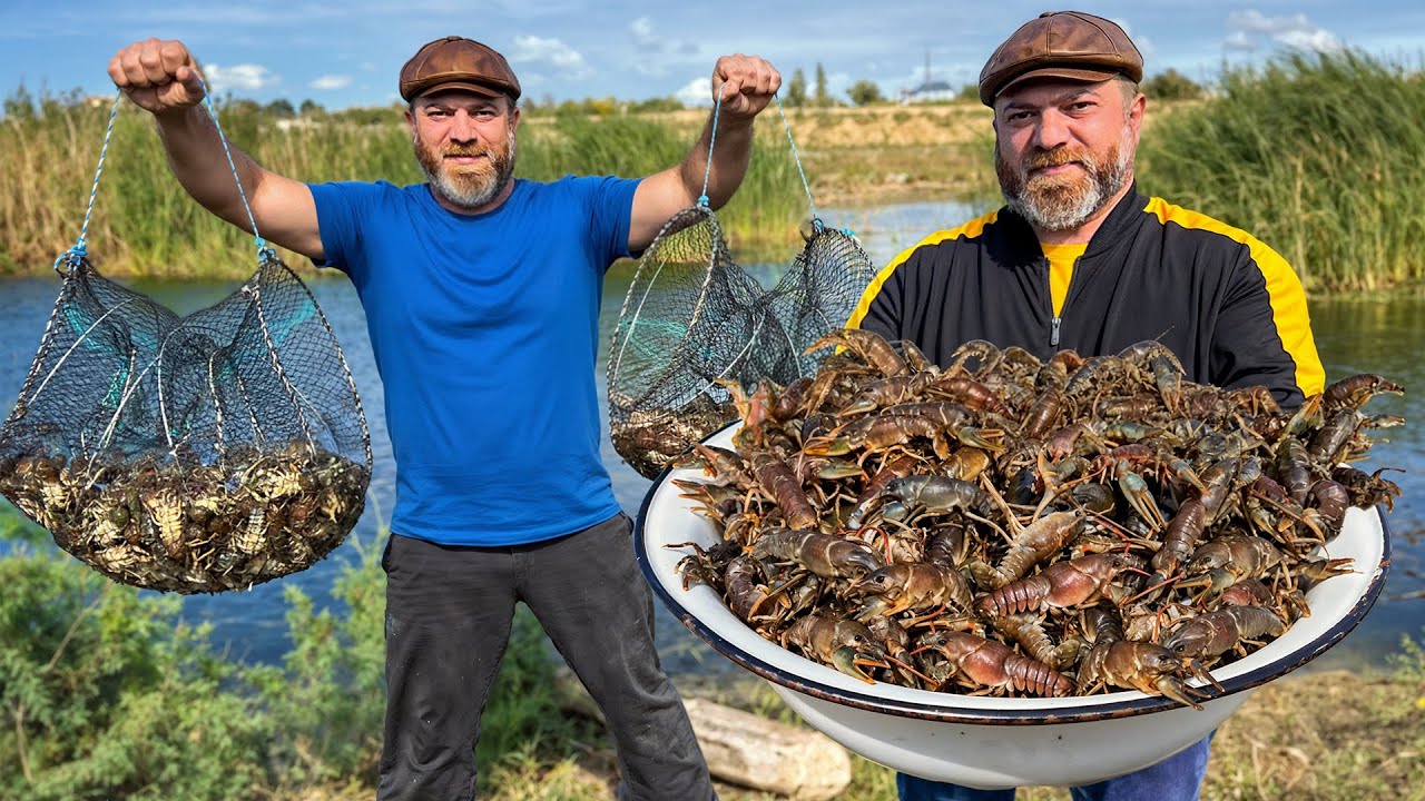 Cangrejos de Río Recién Capturados: ¡Sabor Máximo! 🦞🔥