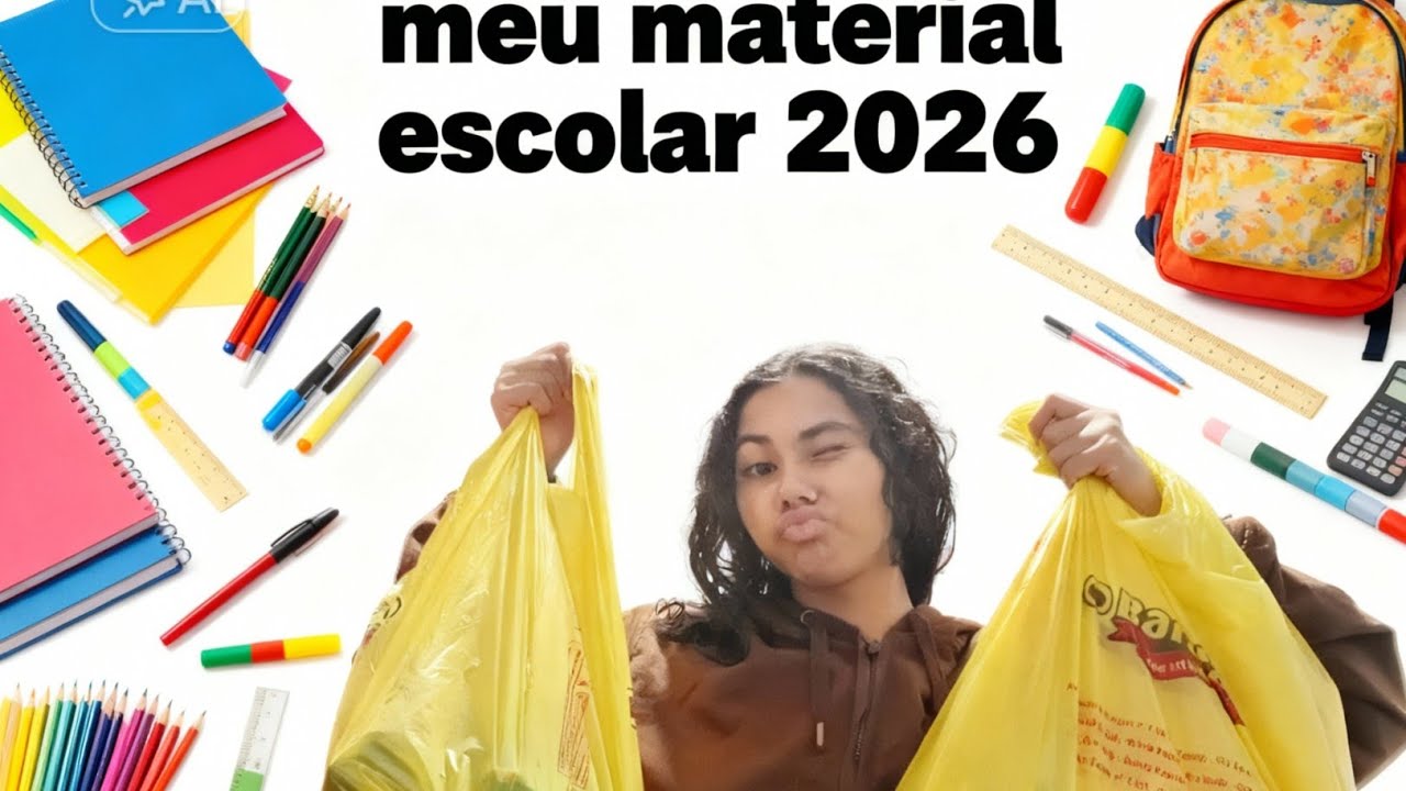COMPRANDO MEU MATERIAL ESCOLAR 2026 * com novidades, e coisas novas, e muito material escolar*.