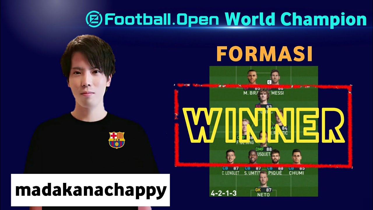 FORMASI JUARA DUNIA EFOOTBALL OPEN PES 2020 PS4