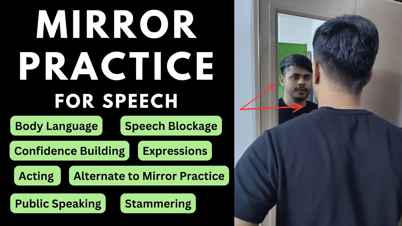 MIRROR PRACTICE For Speech Improvement | Acting |  Public Speaking | Stammering Blockages