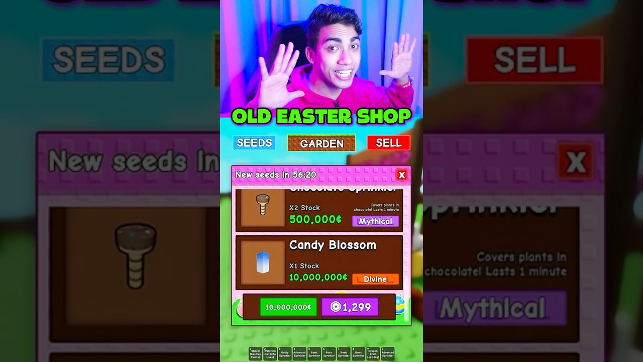 GROW A GARDEN NEW SHOP VS OLD EASTER SHOP 🥹