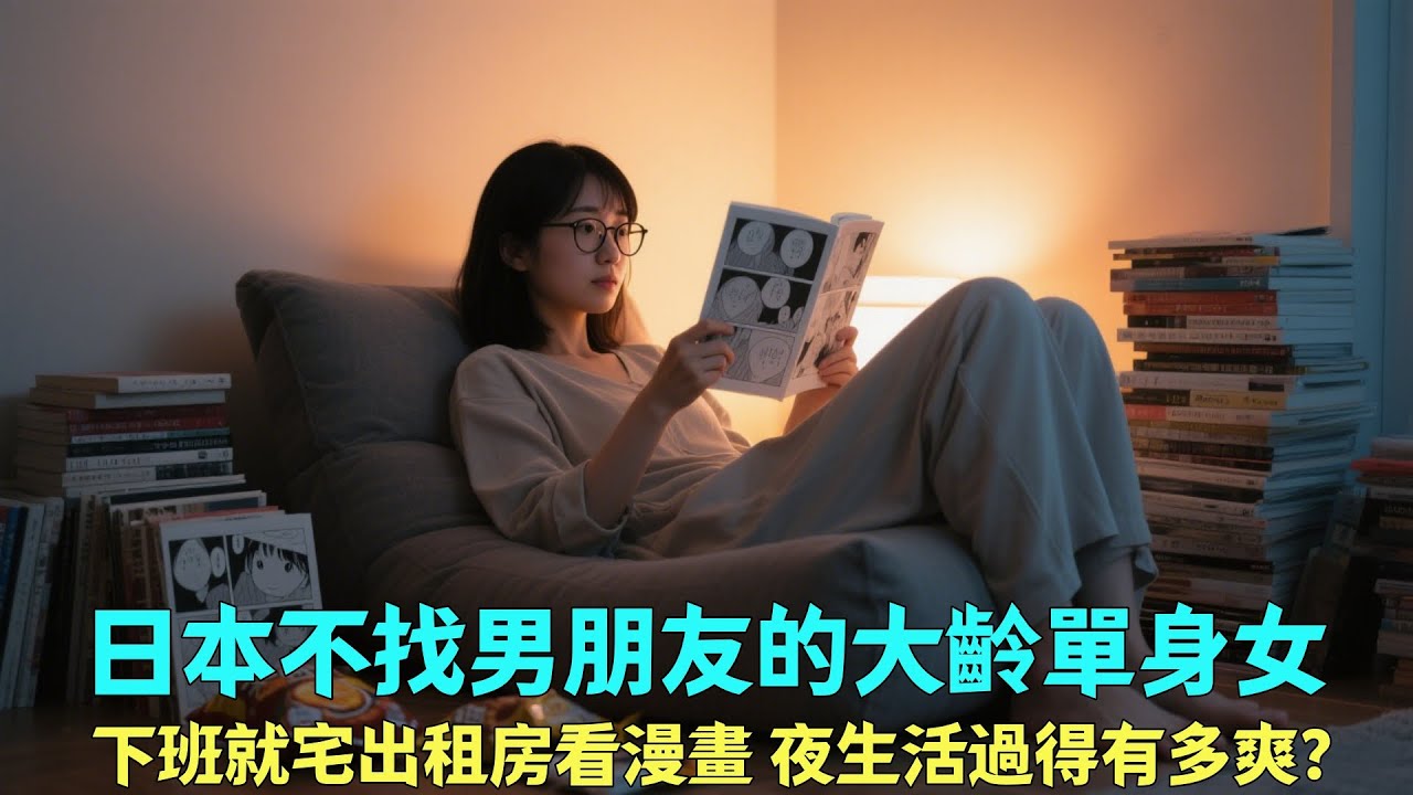 日本34歲大齡單身女，下班就宅在出租房看漫畫，夜生活有多爽？