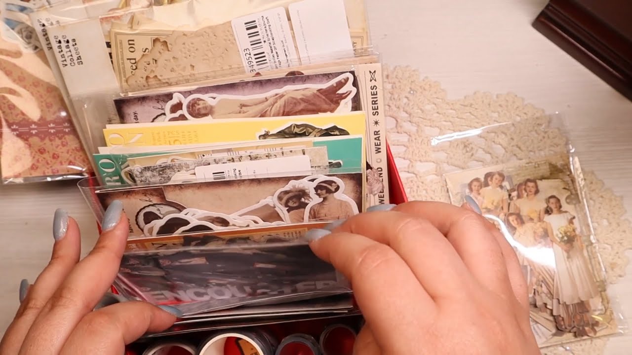 {ASMR} HAUL  papelería y pegatinas de AliExpress más decoración #asmrjournaling #scrapbooking