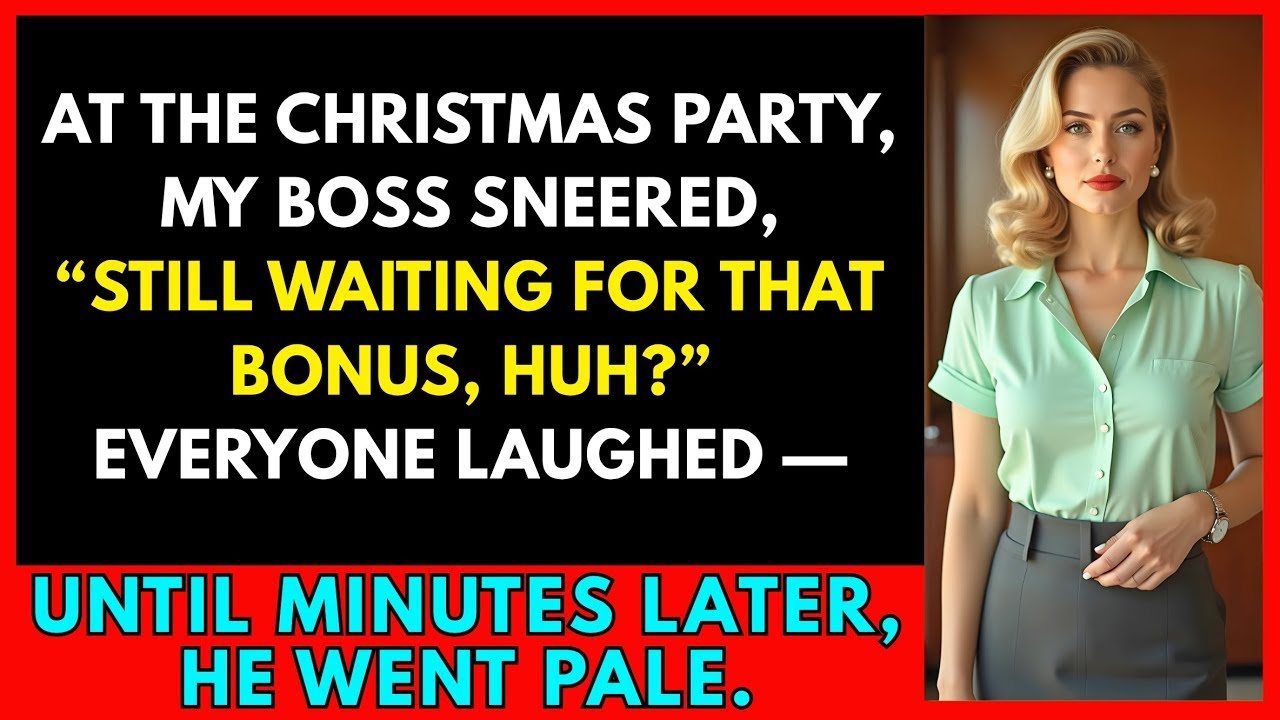 “Still waiting for that bonus, huh?” my boss sneered at Christmas — minutes later, he went pale.