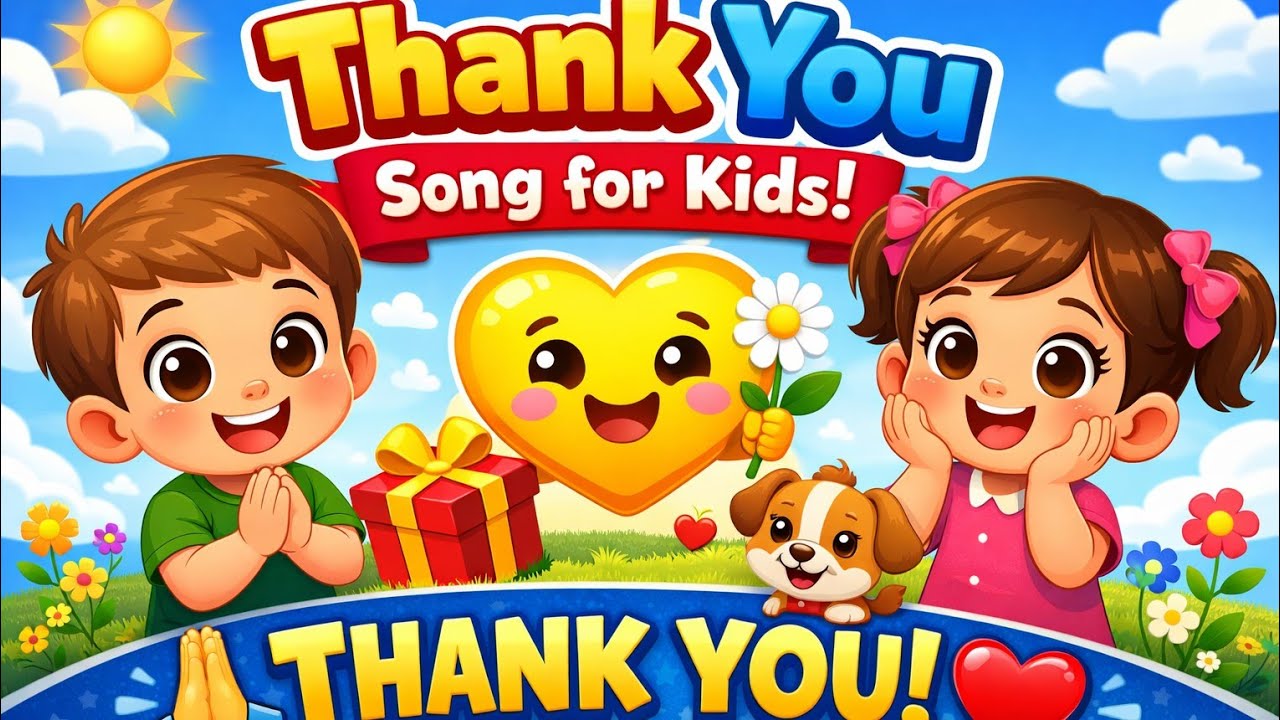 Thank You Song for Kids 🙏 | Learn Good Manners | Polite Words Nursery Rhyme
